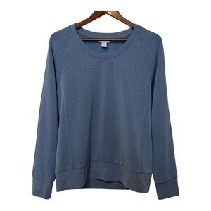 Athleta Seasoft Scoop-Neck Sweatshirt Long Sleeve Blue Women’s Size Small